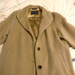 Soft Wool Alpaca neutral peacoat